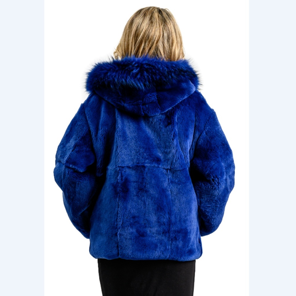 Reversible Rex Rabbit and Fox Fur Parka - Picture 2 of 4